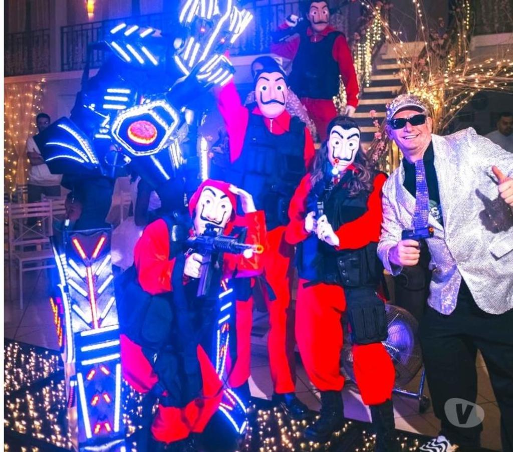 Serviços para eventos Sao Paulo SP Ipiranga - Fotos para Lá Casa de papel personagens vivos cover animação