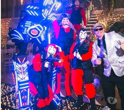 Serviços para Eventos Ipiranga Sao Paulo SP - Fotos para Lá Casa de papel personagens vivos cover animação