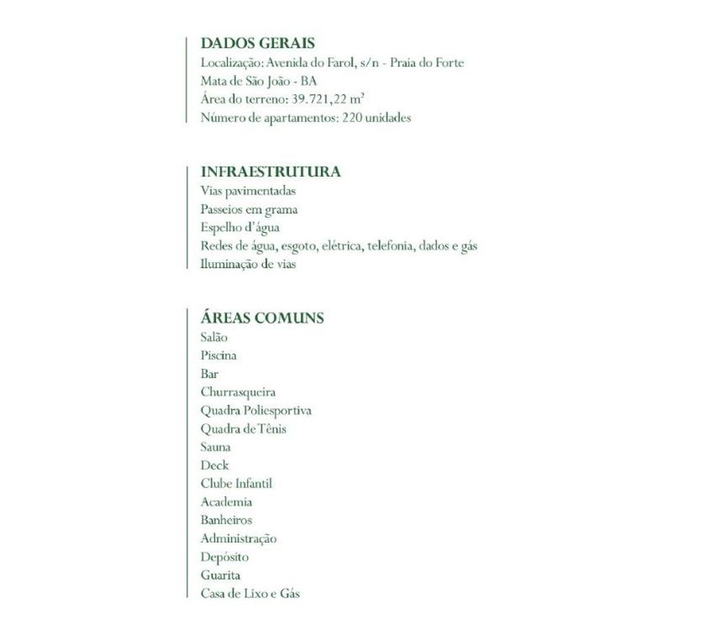 Apartamentos a venda Mata de Sao Joao BA - Fotos para Village com 2 Quartos sendo 1 Suíte em Praia do Forte