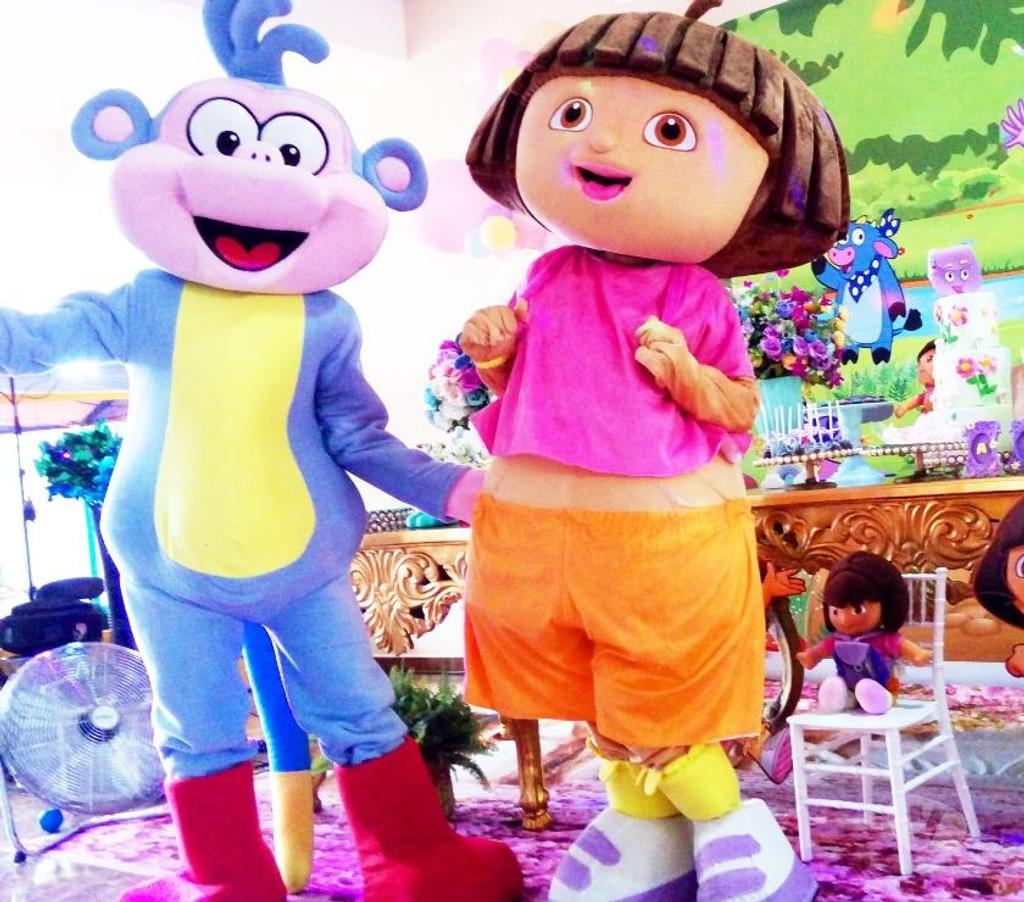 Serviços para eventos Sao Paulo SP Ipiranga - Fotos para Dora Aventureira botas personagens vivos cover animação