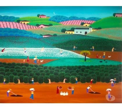 Decoração Sé, São Paulo Sao Paulo SP - images_alt_text ROBSON BARROS TEMA COLHEITA DE CAFÉ MEDIDA 50X40