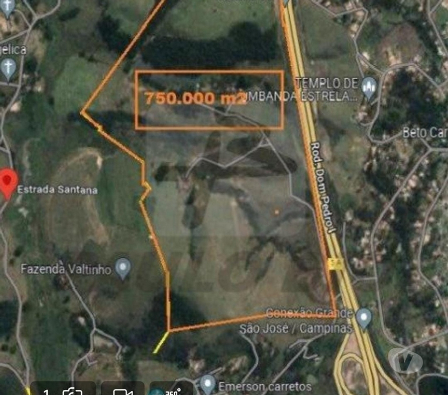 Terrenos Jacarei SP - Fotos para Terreno com 782.385 m².Frente p Rod.D.Pedro I.Oportunidade