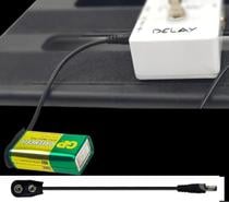 Cabo Conexão Liga Pedal Guitarra Na Bateria 9v