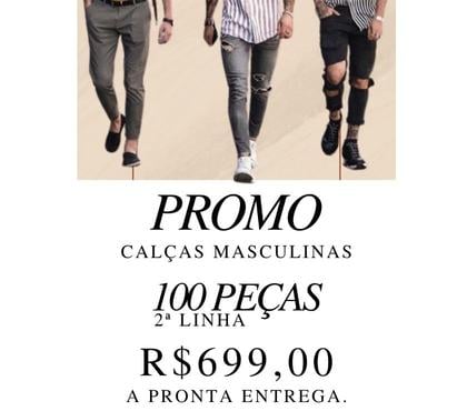 Roupas e Acessórios - Fotos para Lote Masculino Calças para Brechó