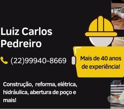 Reparo - Conserto - Reforma - Fotos para Pedreiro, bombeiro e eletricista experiente em Campos