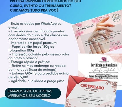 Serviços de Informática - Fotos para CERTIFICADOS PERSONALIZADOS COM QUALIDADE PROFISSIONAL!