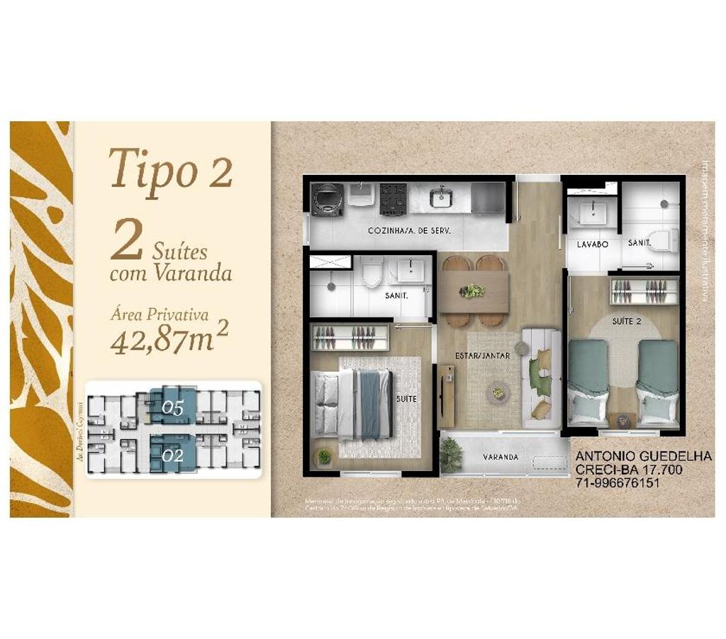 Empreendimentos imóveis Salvador BA Itapuã - images_alt_text Lançamento Vog Itapuã com 2 Suítes