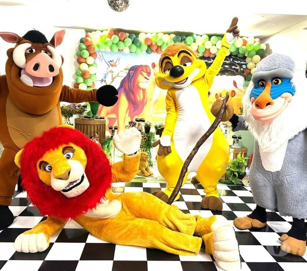 Serviços para eventos Sao Paulo SP Casa Verde - Fotos para Simba Rei Leão Timão Pumba personagens vivos