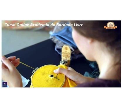 Capacitação profissional - Fotos para Curso Online Academia do Bordado em vídeo aulas certificado