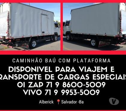 Mudanças - Frete Centro de Salvador Salvador BA - Fotos para Caminhão baú com plataforma em Salvador e Lauro de Freitas