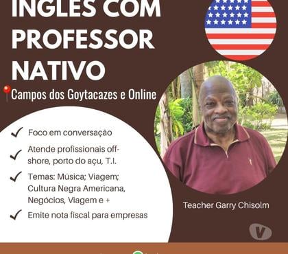 Cursos de idiomas - Fotos para Aula em Inglês com Professor Nativo Americano em Campos