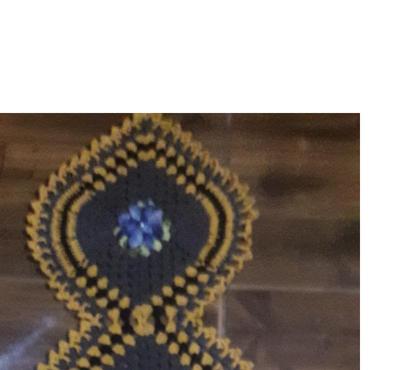 Decoração - images_alt_text Trilho de mesa em crochê