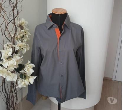 Roupas e Acessórios - Fotos para Camisa com revel laranja