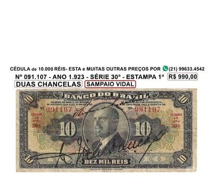 Diversos - Fotos para Cédula de 10.000 réis - nº 91.107