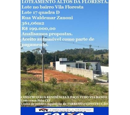 Lotes a venda - Fotos para Terreno a venda Altos da Floresta Rio Maina Vila Floresta
