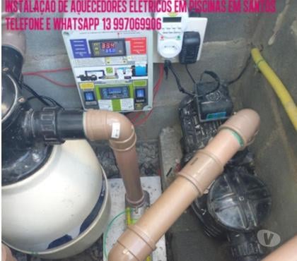 Reparo - Conserto - Reforma - Fotos para Instalação de aquecedor elétrico para piscina em Santos