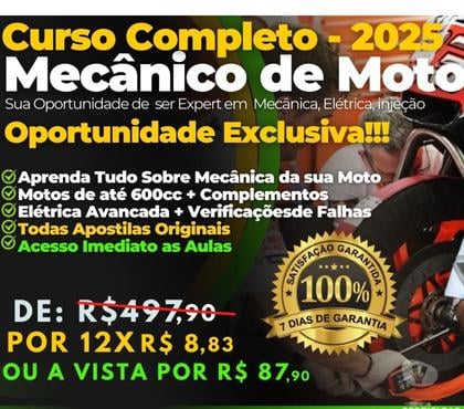 Capacitação profissional Guarulhos Grande Sao Paulo SP - Fotos para Curso mecânico de moto