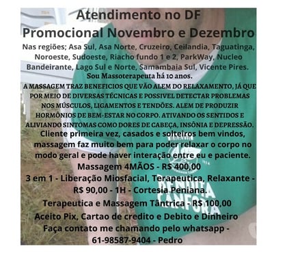 Acompanhantes masculinos Asa Sul Brasilia DF - Fotos para SUA PRIMEIRA VEZ NA MASSAGEM TÂNTRICA!!! LEIA O BANNER.