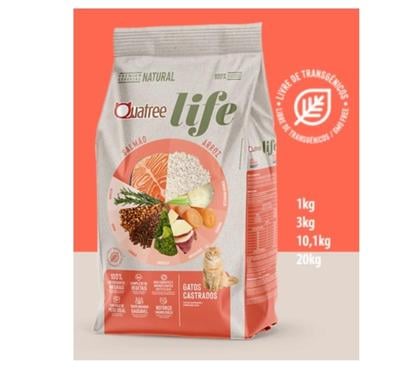 Veterinários - Serviços - Acessórios Noroeste Belo Horizonte MG - Fotos para Quatree Life Gatos Castrados Arroz e Salmão 10 kg