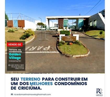 Terrenos - Fotos para Golden Village condomínio Primeira Linha Criciúma