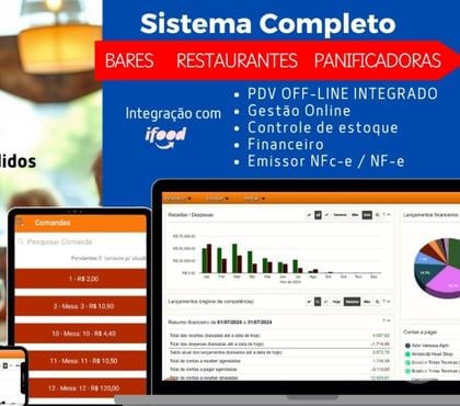 Serviços de Informática Fazendinha-Portão Curitiba PR - Fotos para Sistema para Restaurante, Bar, Lanchonete - Comandas, Mesa