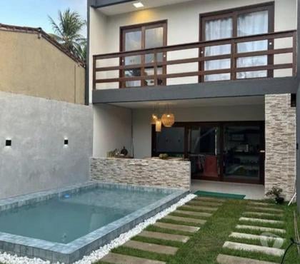casas para vender - Fotos para casa duplex 3 qts suite lazer 300 mts praia patacho