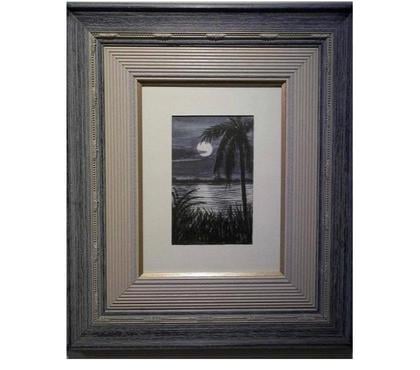 Venda Decoração - images_alt_text Quadro (grafite em papelão) Lua do Poty