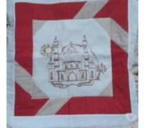 Capa de Almofada - Bordada Taj Mahal