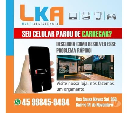 Serviços de Informática - Fotos para Troca de Tela e Conector de carga