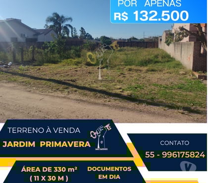 Lotes a venda - Fotos para Terreno de 330 m², Jardim Primavera - São Gabriel