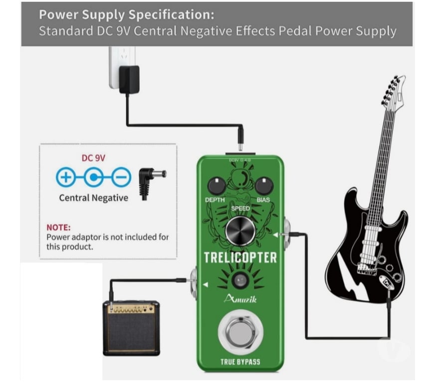 Instrumentos musicais Sao Paulo SP Cachoeirinha, São Paulo - Fotos para Pedal Rowin Trelicopter Classic Tremolo Amuzik Design