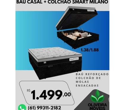 Móveis Usados Brasília Centro Brasilia DF - Fotos para BAU CASAL MAIS COLCHÃO DE MOLAS ENSACADAS