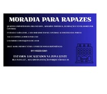 ALUGUEL DE QUARTOS PARA HOMENS