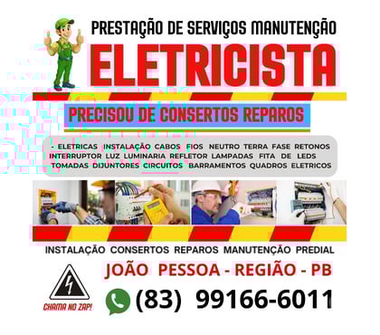 Reparo - Conserto - Reforma João Pessoa Centro Joao Pessoa PB - Fotos para ELETRICISTA REPAROS MANUTENÇÃO (83) 99166-6011