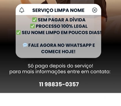 Outros serviços - Fotos para Serviço de limpa nome sem pagar a divida.