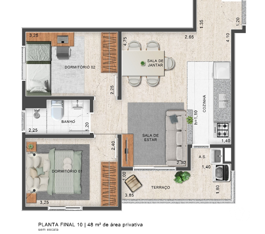 Empreendimentos imóveis Grande Sao Paulo SP Taboão da Serra - Fotos para Lançamento Aurea Sky Apto 02 Dorms varanda Shopping Taboão