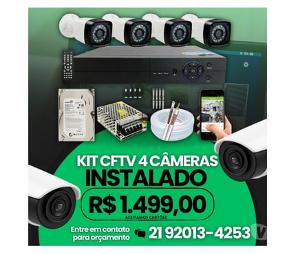 Outros serviços Jacarepaguá Rio de Janeiro RJ - Fotos para KIT CFTV 4 CÂMERAS INSTALADO