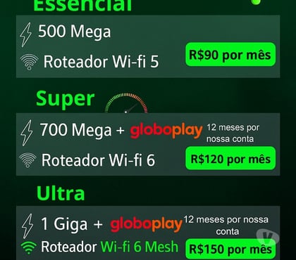 Outros serviços - Fotos para Planos de internet fibra – 500 mega, 700 mega e 1 giga