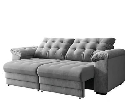 Móveis Usados Bangu Rio de Janeiro RJ - Fotos para Sofá Retrátil cinza