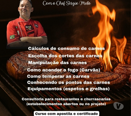 Capacitação profissional - Fotos para Curso de churrasqueiro amador e profissional