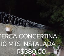 Cerca concertina 30 centímetros instalada