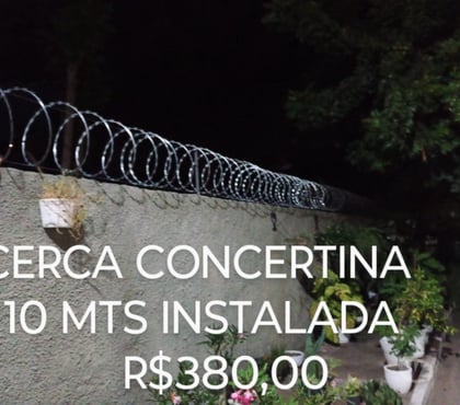 Outros serviços - Fotos para Cerca concertina 30 centímetros instalada