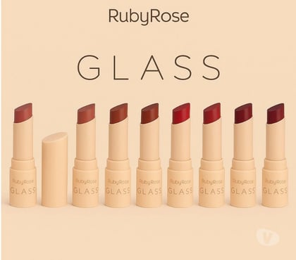 Cosméticos - Fotos para Batom Bala Glass Creamy Matte - Ruby Rose
