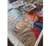 Restauração e conservação de pintura em tela.