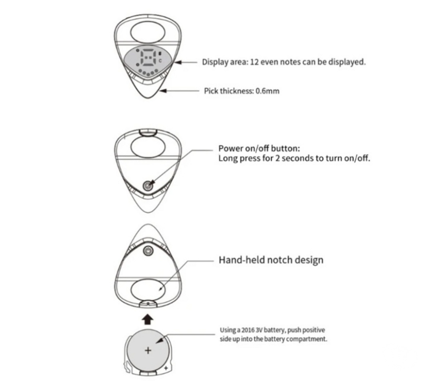 Instrumentos musicais Sao Paulo SP Cachoeirinha, São Paulo - Fotos para Palheta Afinador Guitarra Baixo Violão Display Digital
