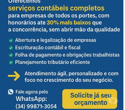 Outros serviços - Fotos para 📊 Contabilidade 30% Mais Barata – Solicite Orçamento