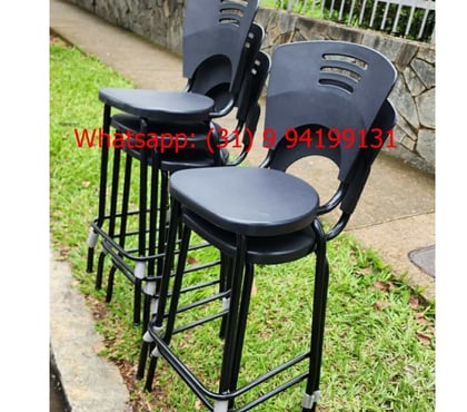 Móveis - Camas - Cadeiras Centro-Sul Belo Horizonte MG - Fotos para Banquetas altas Novas Cor Preta 70 cm