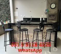 Banqueta Para Bancada Balcão Gourmet Preta Frete Grátis BH