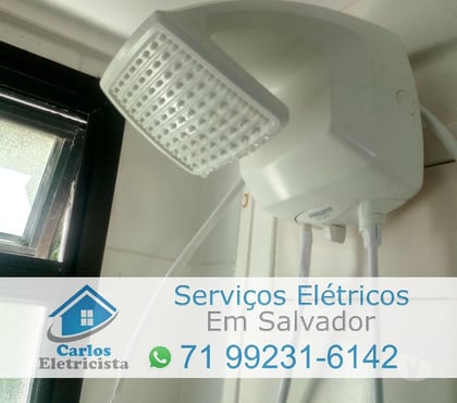 Reparo - Conserto - Reforma Itapuã Salvador BA - Fotos para Instalação de chuveiro elétrico - Eletricista em Salvador