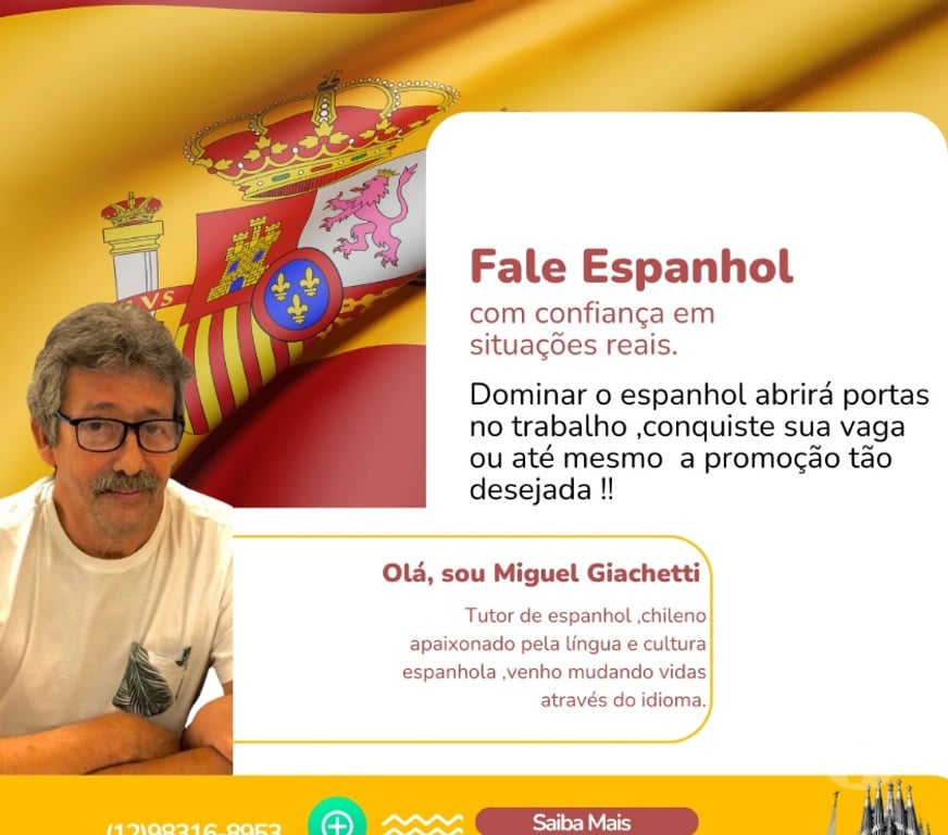 Aulas de ingles Sao Jose dos Campos SP - Fotos para Espanhol em 6 meses